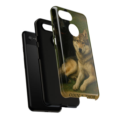The Hybrids Legends Phone Case — Odin & Thor Vintage Canine Art Protective Cover