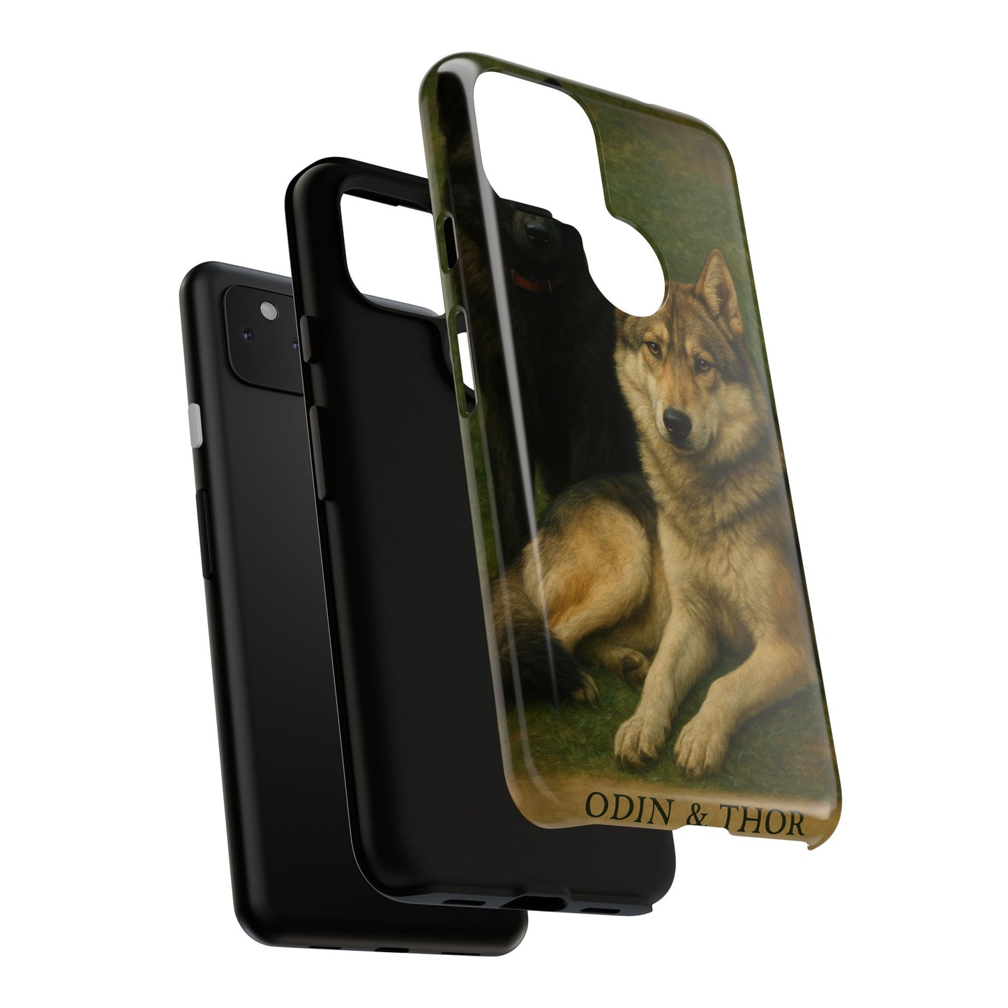 The Hybrids Legends Phone Case — Odin & Thor Vintage Canine Art Protective Cover