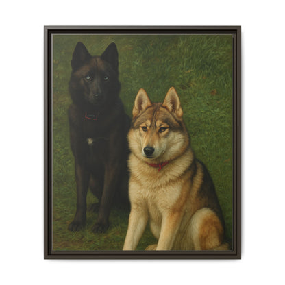 Odin & Thor Hybrid Legends Framed Matte Canvas Art