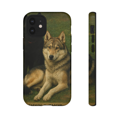 The Hybrids Legends Phone Case — Odin & Thor Vintage Canine Art Protective Cover
