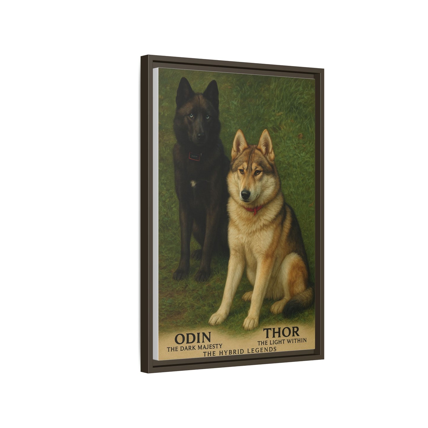 Odin & Thor Hybrid Legends Framed Matte Canvas Art