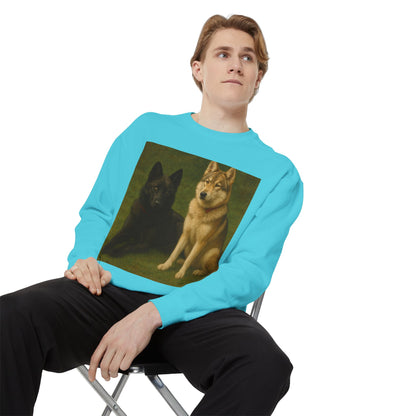 Odin & Thor Hybrid Legends Sweatshirt – Realistic Black & Tan Hybrids Graphic Crewneck