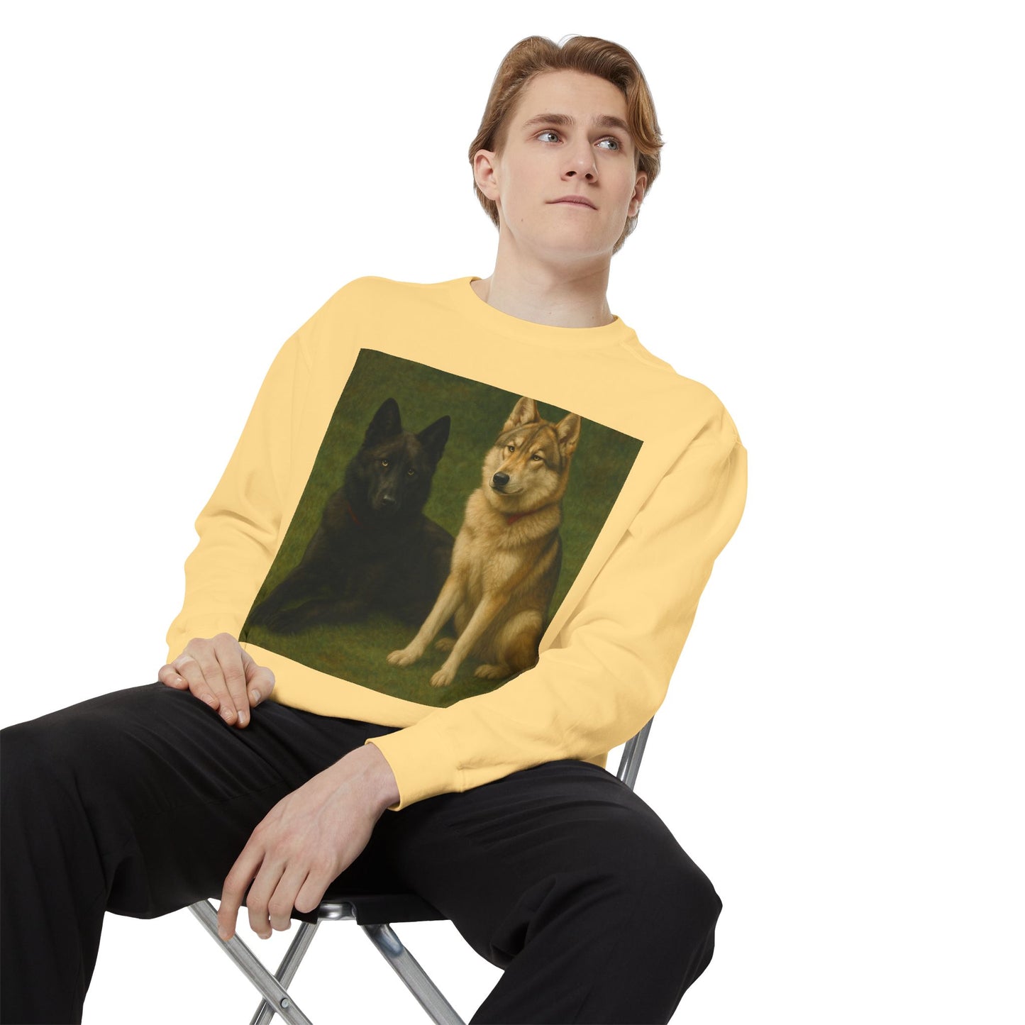 Odin & Thor Hybrid Legends Sweatshirt – Realistic Black & Tan Hybrids Graphic Crewneck