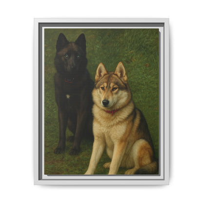 Odin & Thor Hybrid Legends Framed Matte Canvas Art