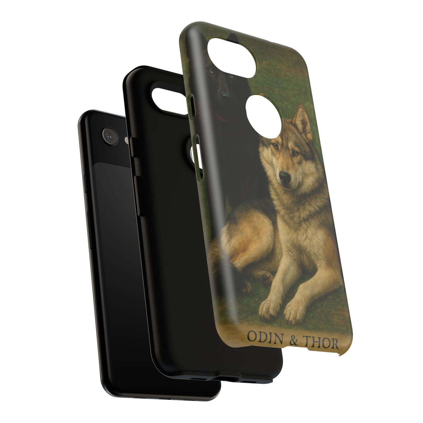 The Hybrids Legends Phone Case — Odin & Thor Vintage Canine Art Protective Cover