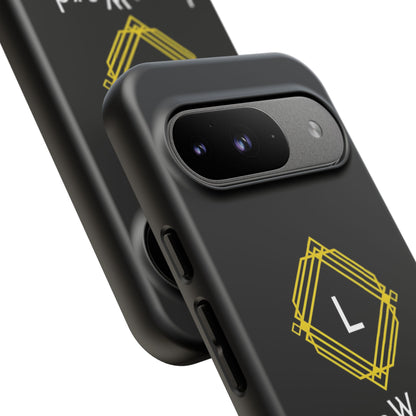 LoveWord Monogram Tough Phone Case — Black Protective iPhone Cover