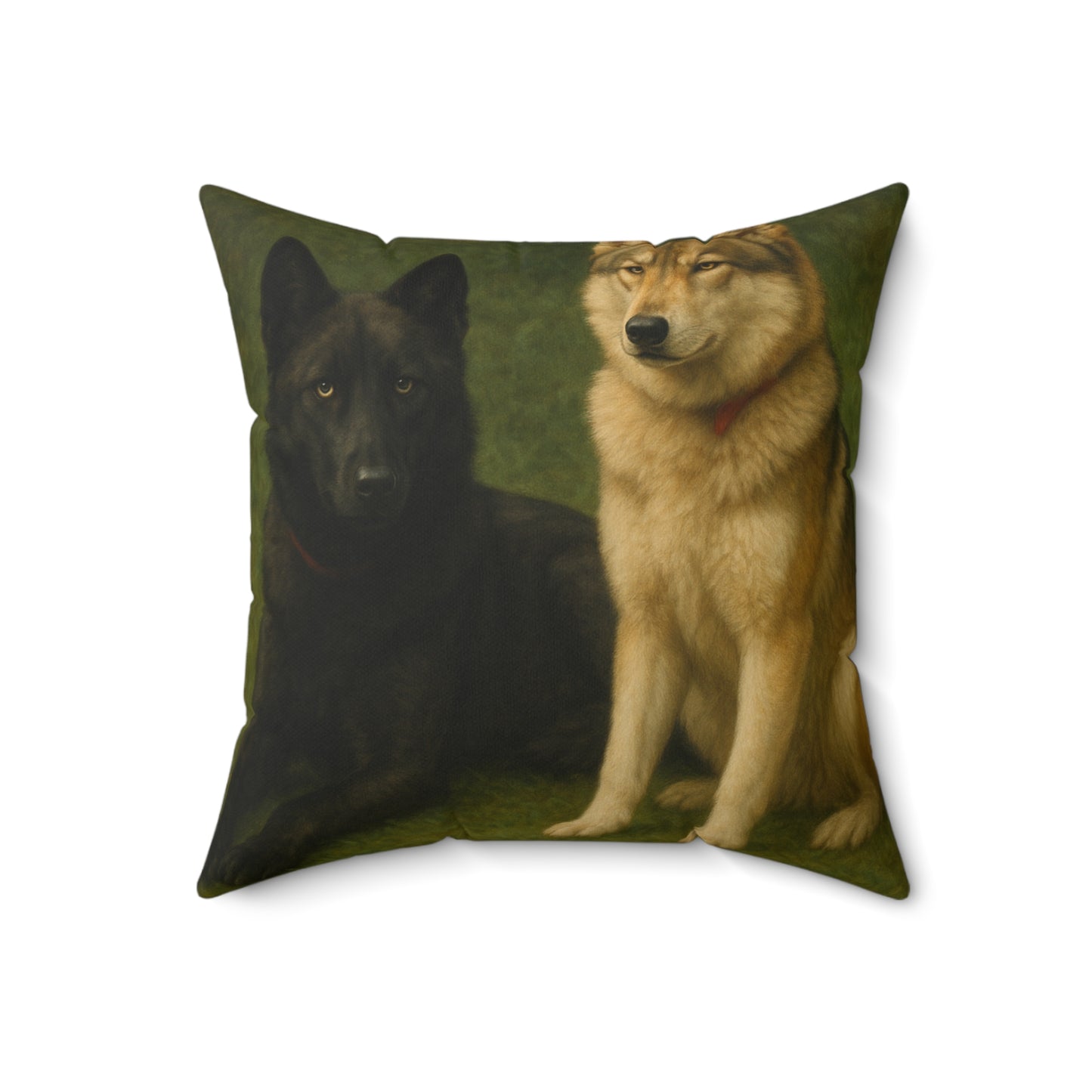Odin & Thor Pillowcase Decorative Pillow — Rustic Animal Portrait Throw Cushion, The Hybrid Legends, Strength & Light in Every Detail