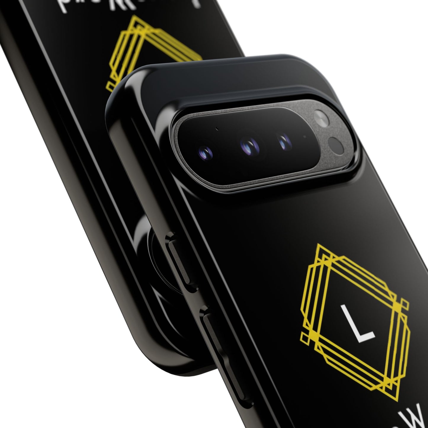 LoveWord Monogram Tough Phone Case — Black Protective iPhone Cover