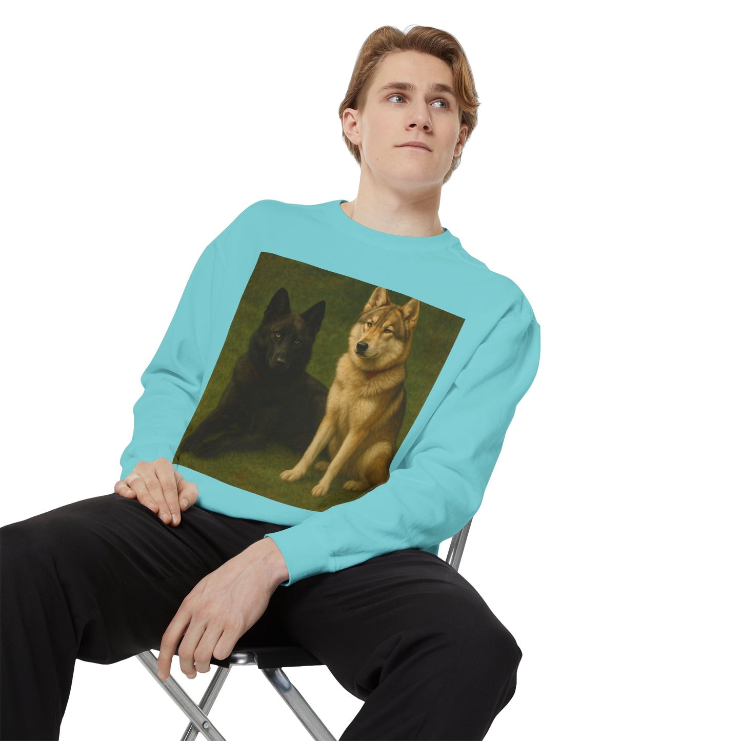 Odin & Thor Hybrid Legends Sweatshirt – Realistic Black & Tan Hybrids Graphic Crewneck