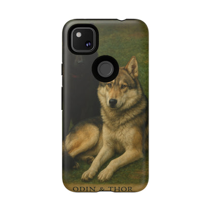 The Hybrids Legends Phone Case — Odin & Thor Vintage Canine Art Protective Cover