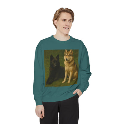 Odin & Thor Hybrid Legends Sweatshirt – Realistic Black & Tan Hybrids Graphic Crewneck