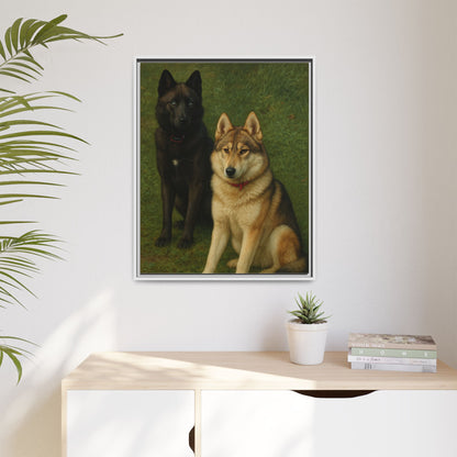Odin & Thor Hybrid Legends Framed Matte Canvas Art