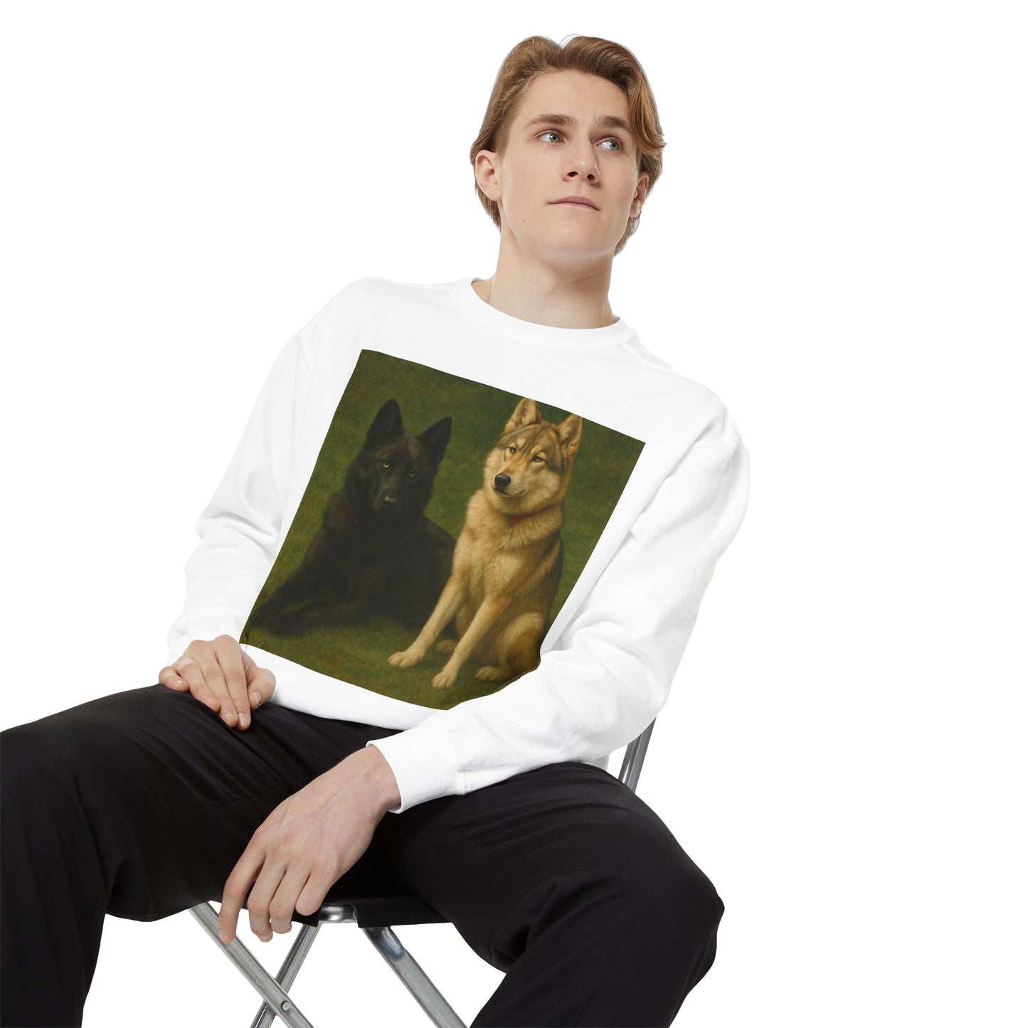 Odin & Thor Hybrid Legends Sweatshirt – Realistic Black & Tan Hybrids Graphic Crewneck