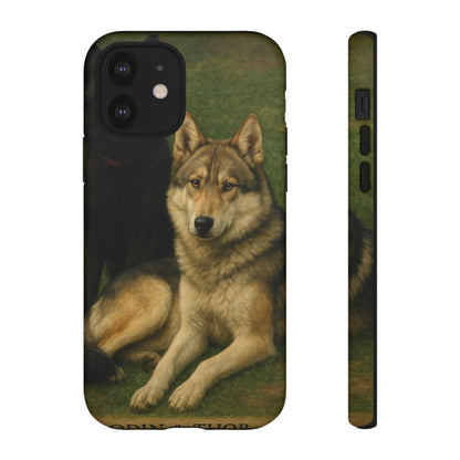 The Hybrids Legends Phone Case — Odin & Thor Vintage Canine Art Protective Cover