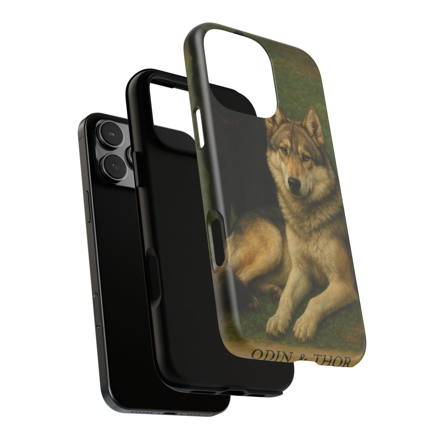 The Hybrids Legends Phone Case — Odin & Thor Vintage Canine Art Protective Cover