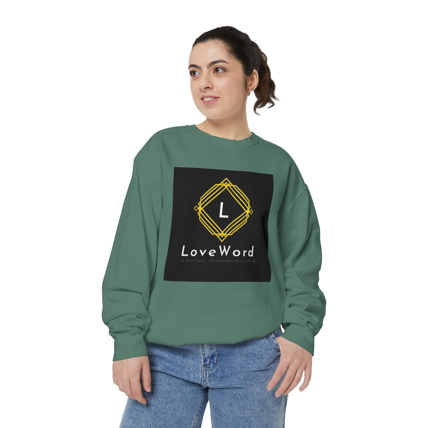 LoveWord Branded Sweatshirt — Minimal Geometric Crewneck