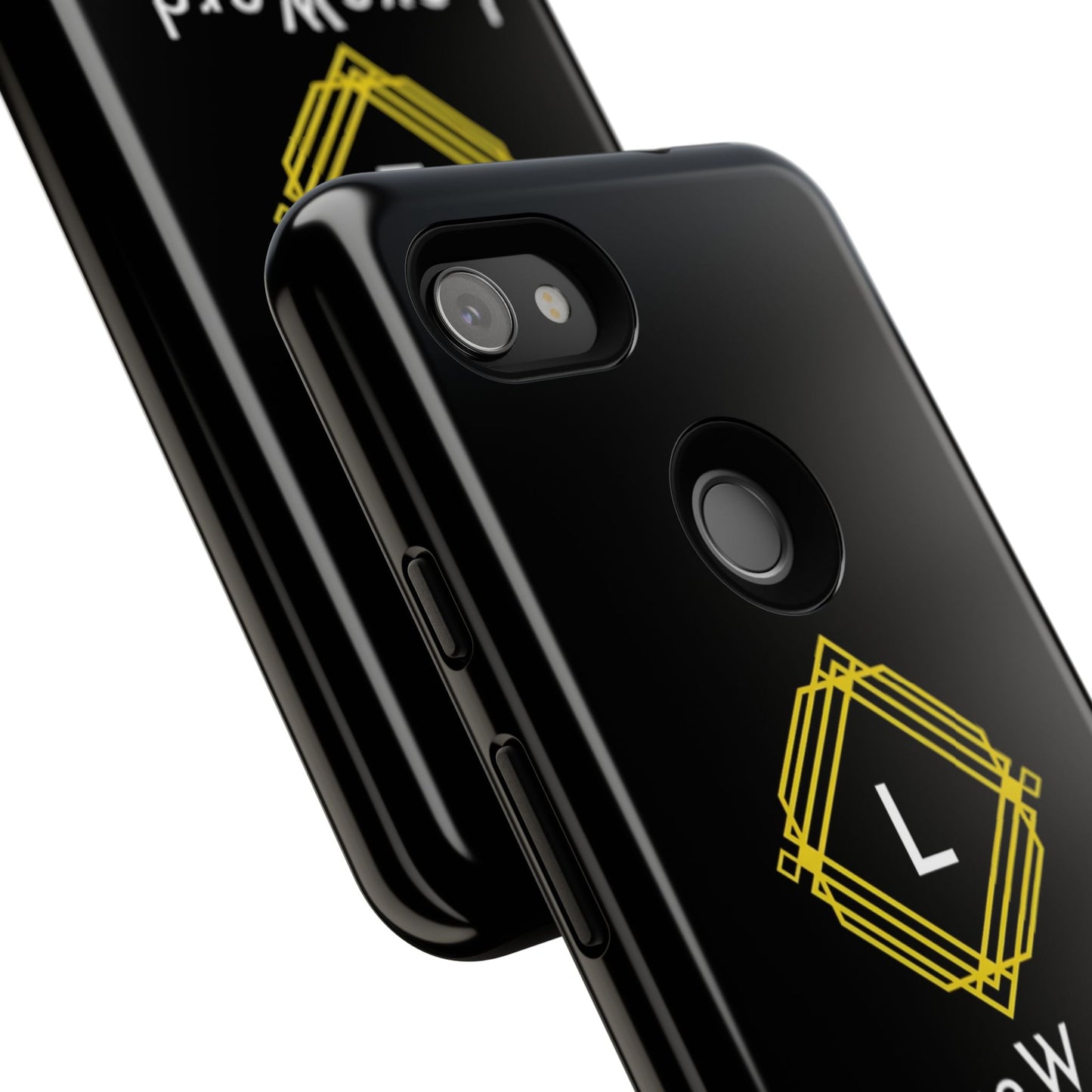 LoveWord Monogram Tough Phone Case — Black Protective iPhone Cover