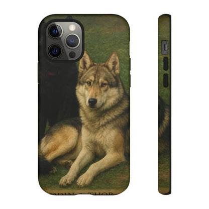 The Hybrids Legends Phone Case — Odin & Thor Vintage Canine Art Protective Cover