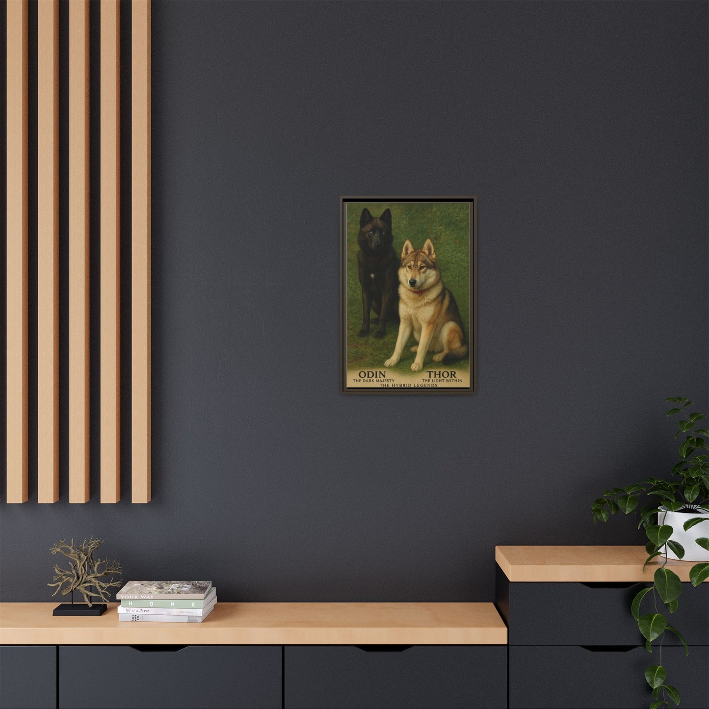 Odin & Thor Hybrid Legends Framed Matte Canvas Art