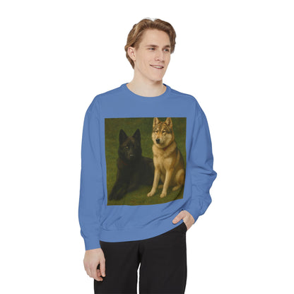 Odin & Thor Hybrid Legends Sweatshirt – Realistic Black & Tan Hybrids Graphic Crewneck