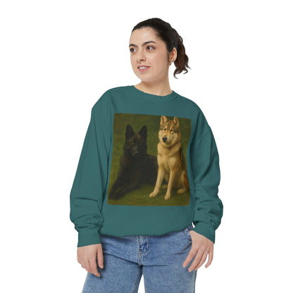 Odin & Thor Hybrid Legends Sweatshirt – Realistic Black & Tan Hybrids Graphic Crewneck