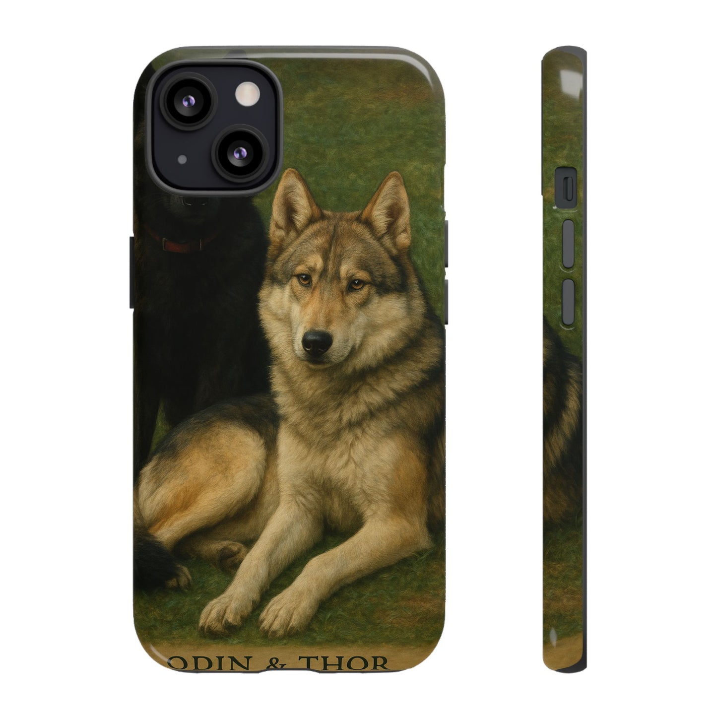 The Hybrids Legends Phone Case — Odin & Thor Vintage Canine Art Protective Cover