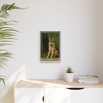 Odin & Thor Hybrid Legends Framed Matte Canvas Art