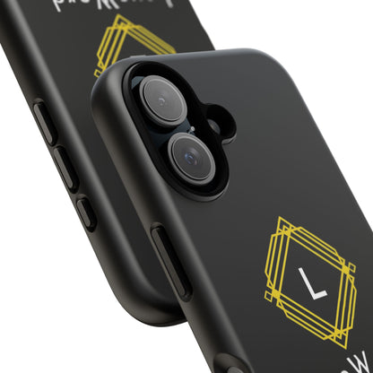 LoveWord Monogram Tough Phone Case — Black Protective iPhone Cover