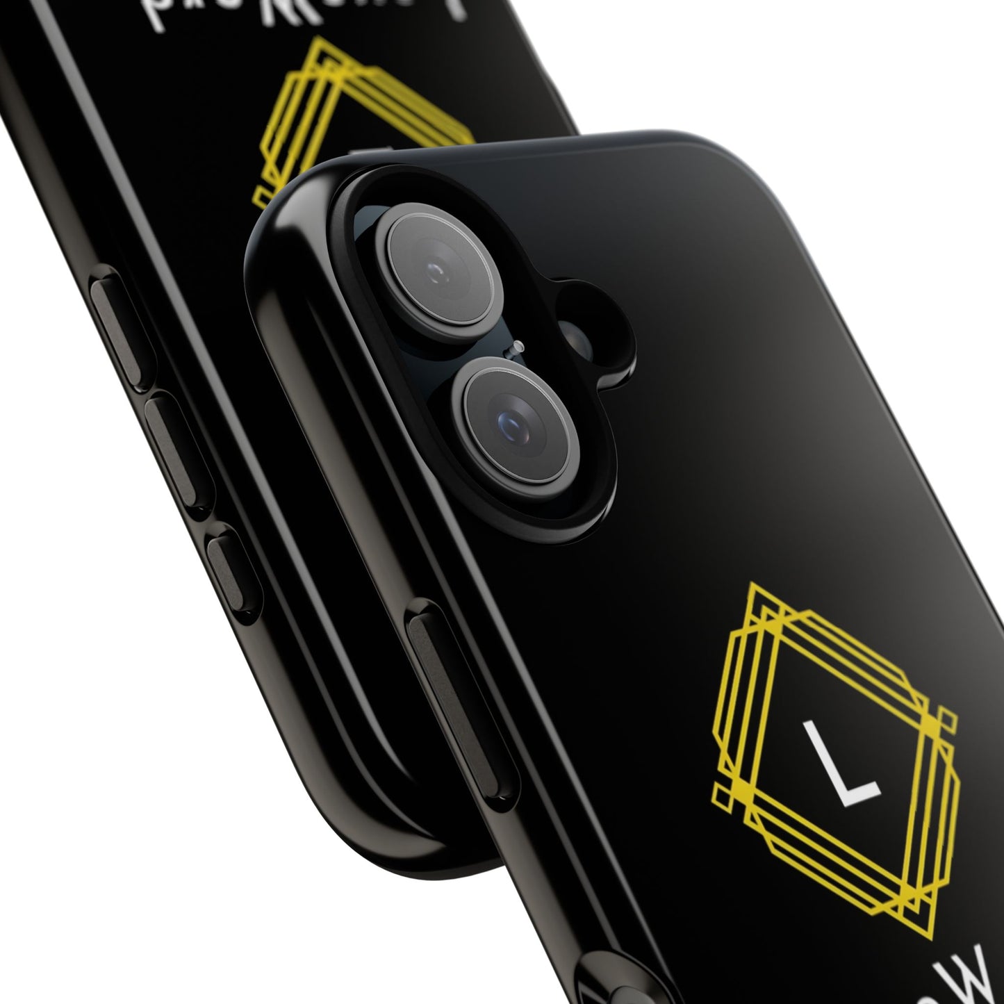 LoveWord Monogram Tough Phone Case — Black Protective iPhone Cover