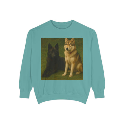 Odin & Thor Hybrid Legends Sweatshirt – Realistic Black & Tan Hybrids Graphic Crewneck