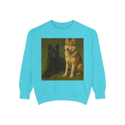 Odin & Thor Hybrid Legends Sweatshirt – Realistic Black & Tan Hybrids Graphic Crewneck