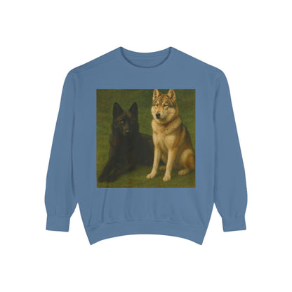 Odin & Thor Hybrid Legends Sweatshirt – Realistic Black & Tan Hybrids Graphic Crewneck