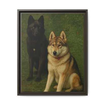 Odin & Thor Hybrid Legends Framed Matte Canvas Art