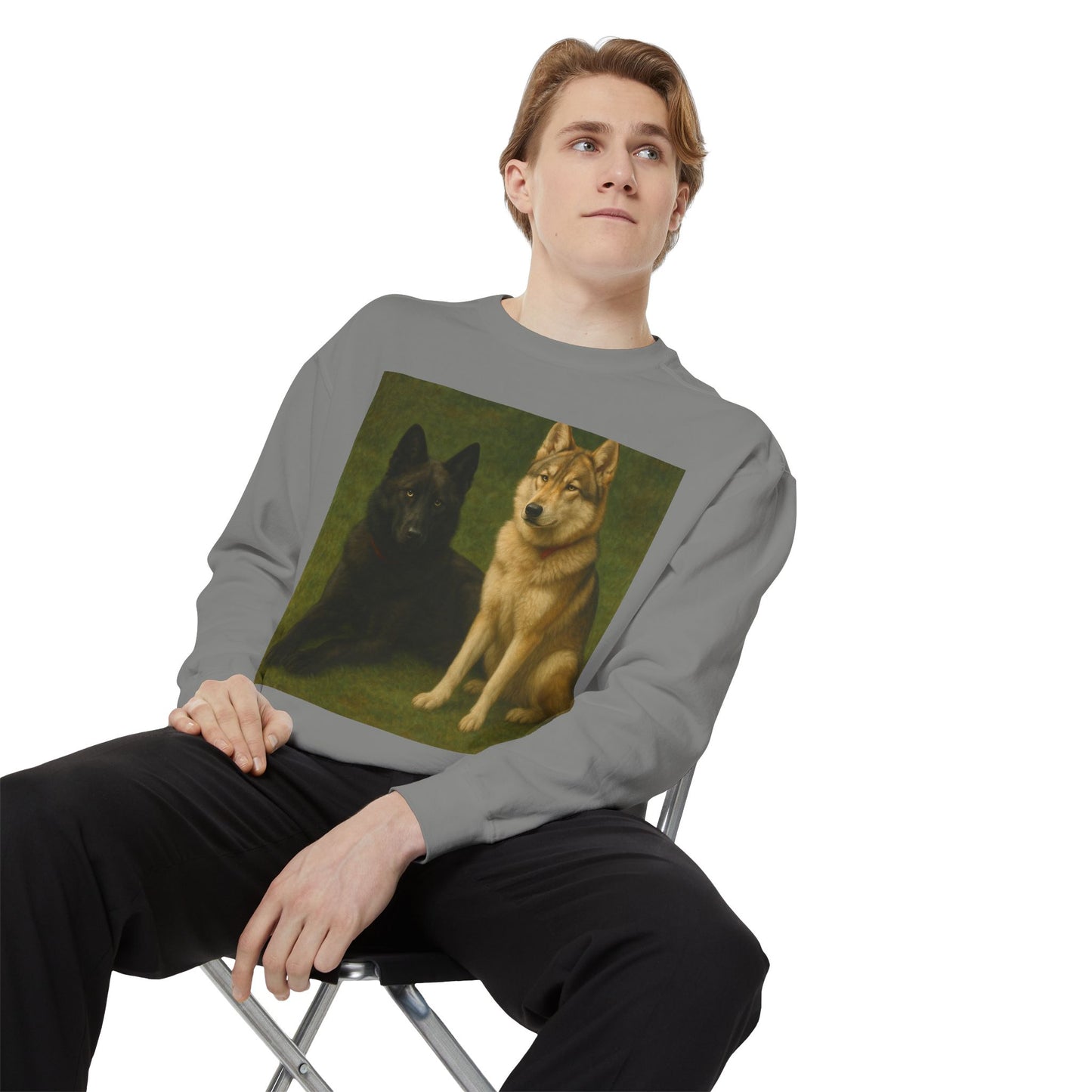 Odin & Thor Hybrid Legends Sweatshirt – Realistic Black & Tan Hybrids Graphic Crewneck