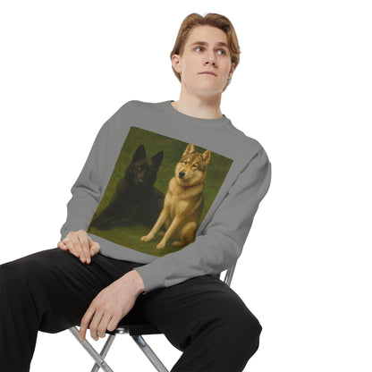 Odin & Thor Hybrid Legends Sweatshirt – Realistic Black & Tan Hybrids Graphic Crewneck