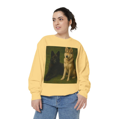 Odin & Thor Hybrid Legends Sweatshirt – Realistic Black & Tan Hybrids Graphic Crewneck