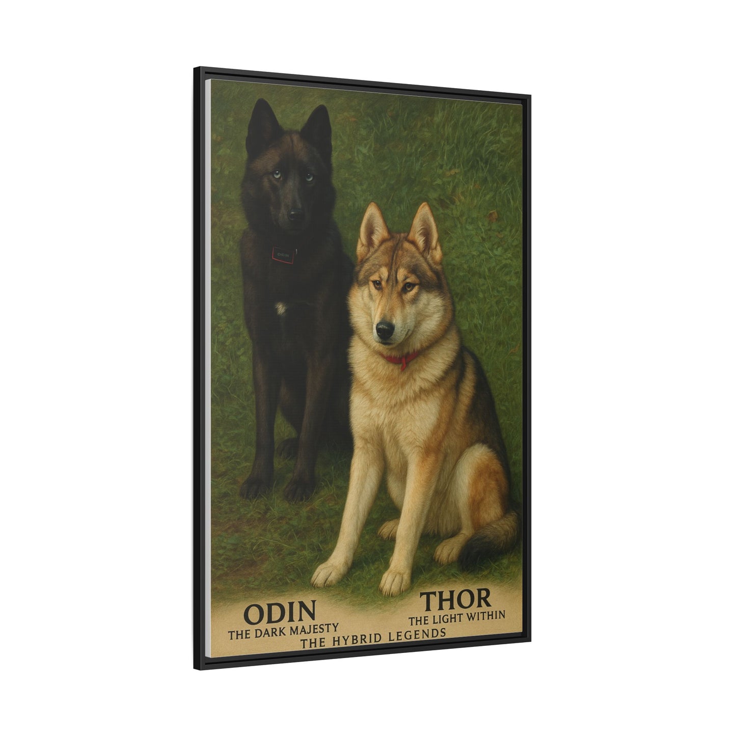 Odin & Thor Hybrid Legends Framed Matte Canvas Art