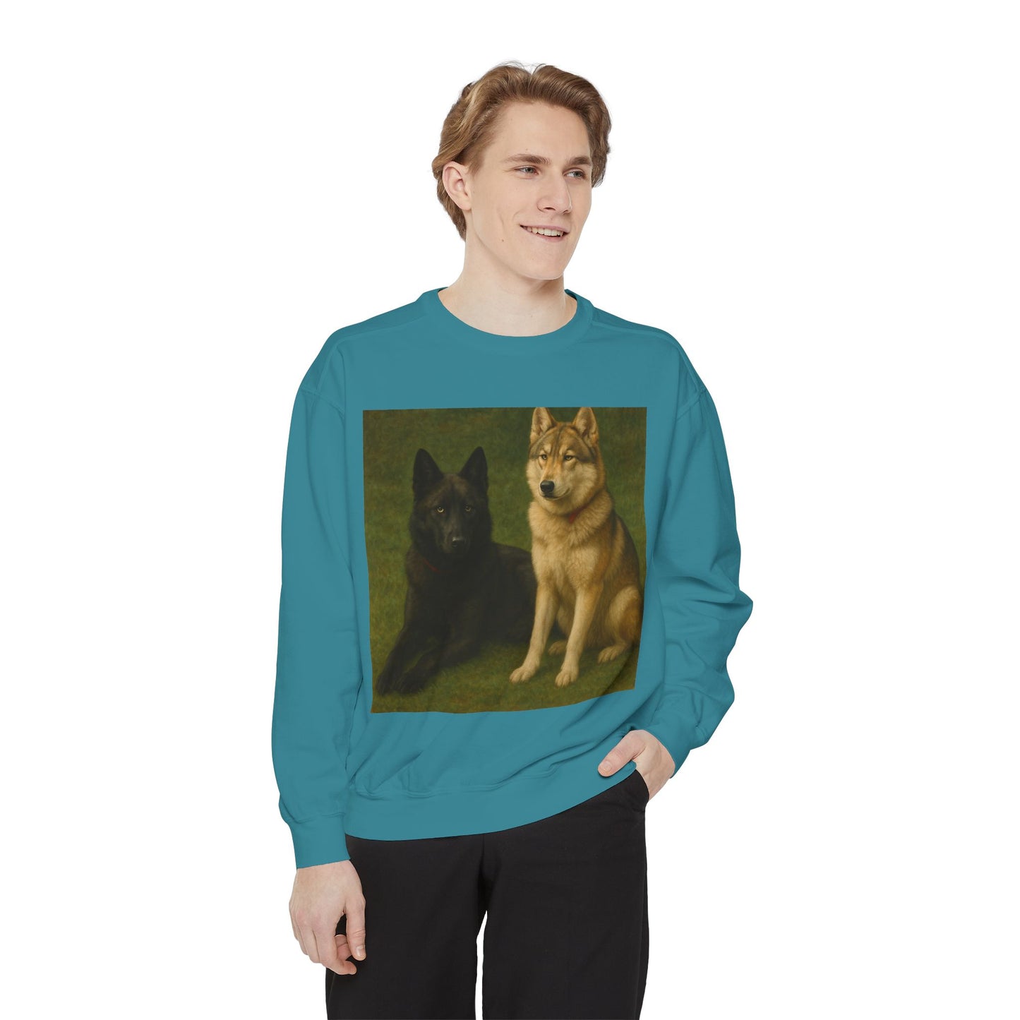 Odin & Thor Hybrid Legends Sweatshirt – Realistic Black & Tan Hybrids Graphic Crewneck