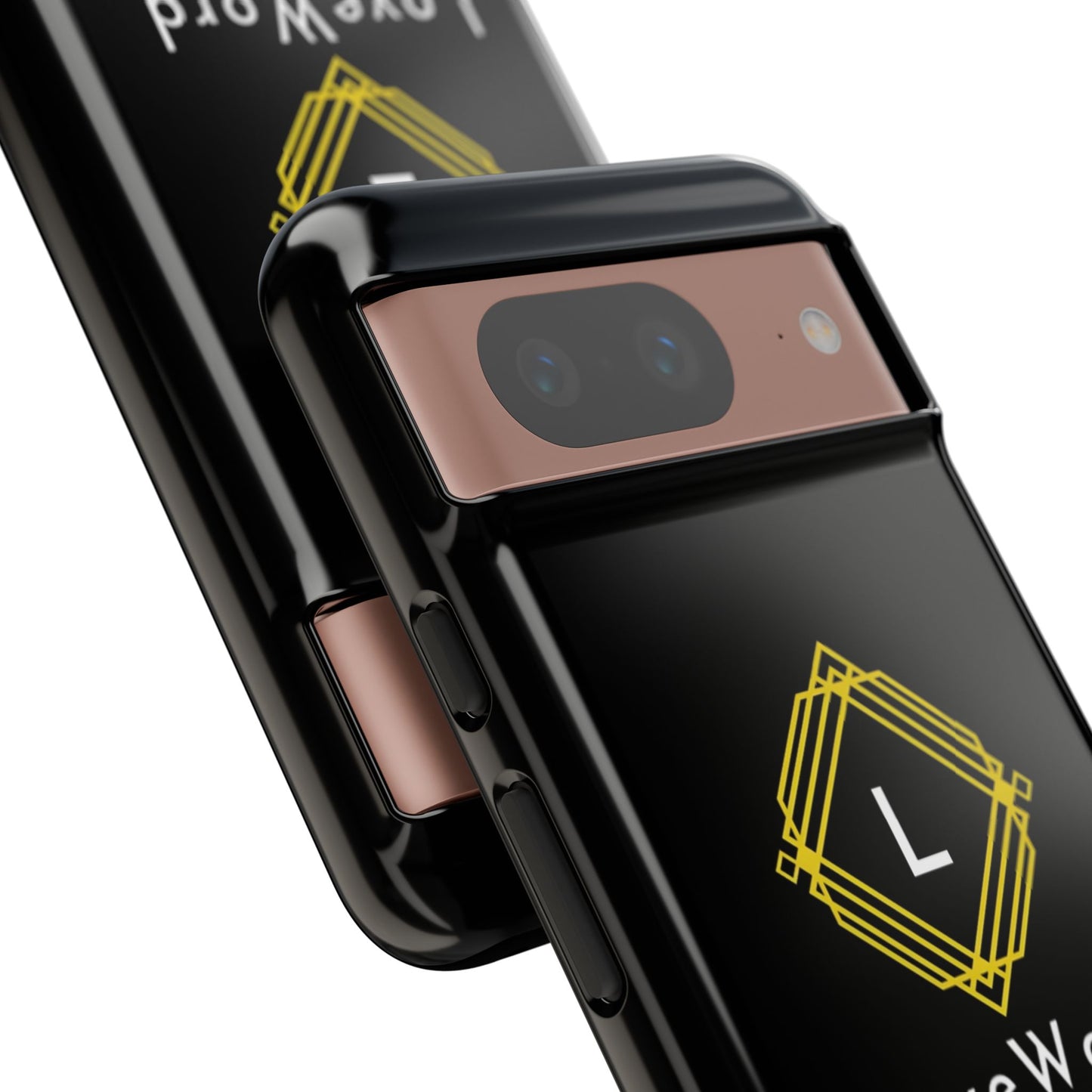 LoveWord Monogram Tough Phone Case — Black Protective iPhone Cover