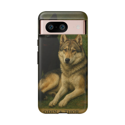 The Hybrids Legends Phone Case — Odin & Thor Vintage Canine Art Protective Cover