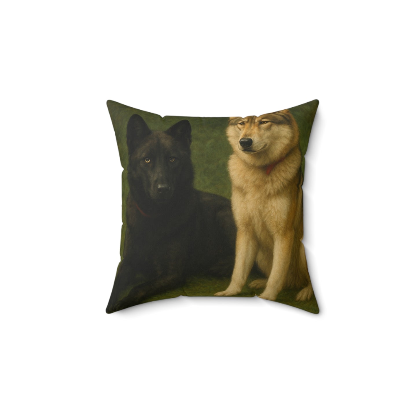 Odin & Thor Pillowcase Decorative Pillow — Rustic Animal Portrait Throw Cushion, The Hybrid Legends, Strength & Light in Every Detail