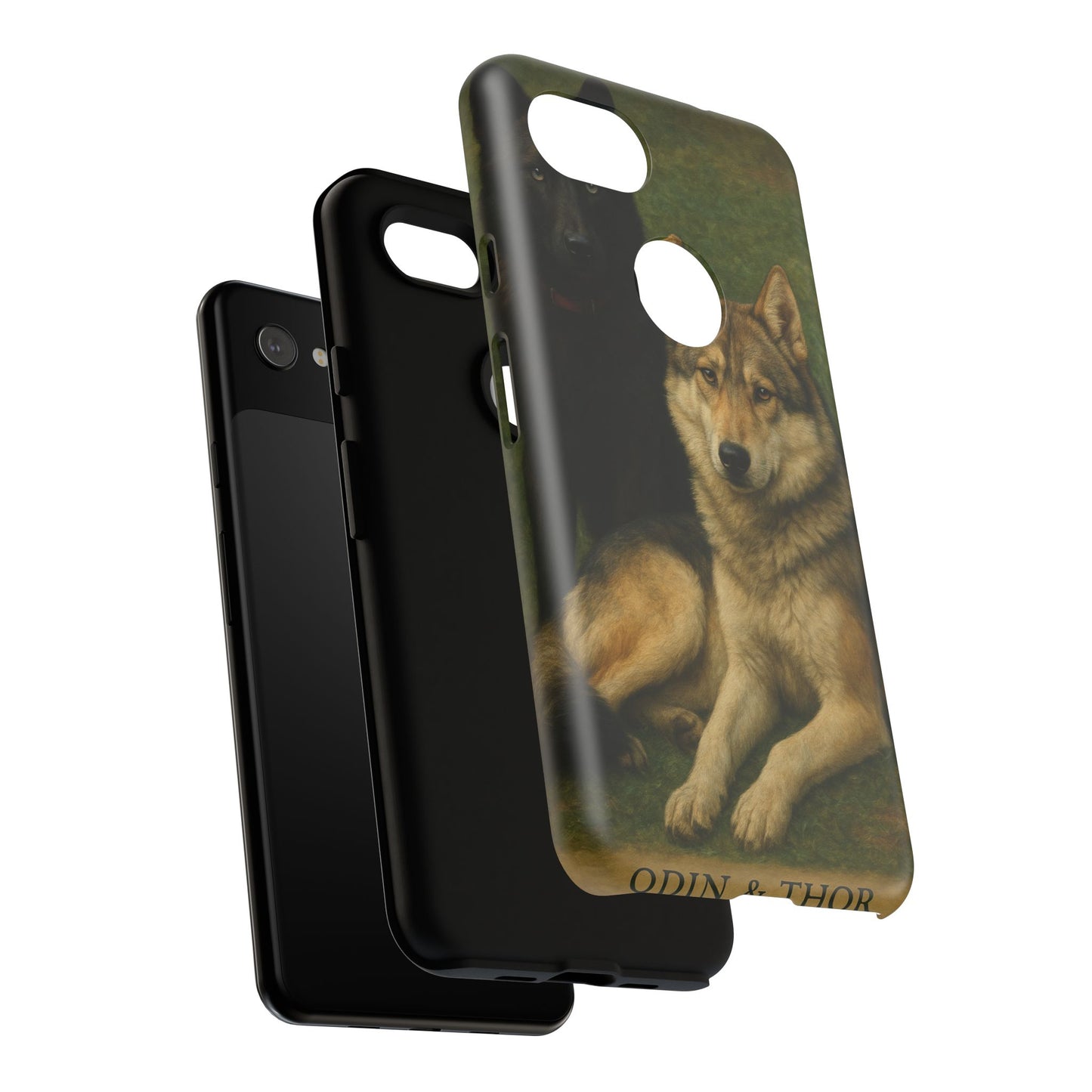 The Hybrids Legends Phone Case — Odin & Thor Vintage Canine Art Protective Cover
