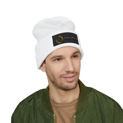 Embroidered 'LoveWord' Logo Cuffed Beanie