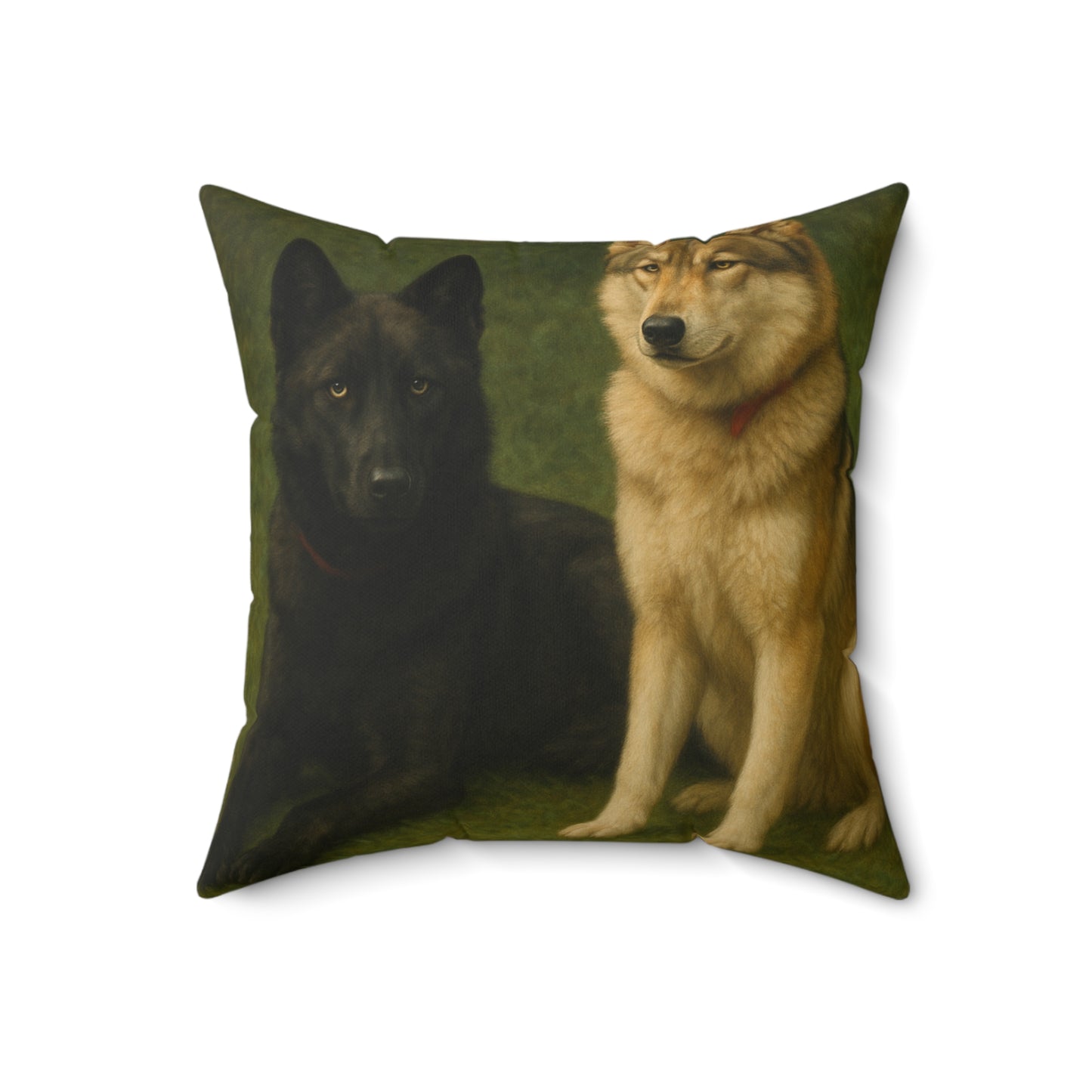 Odin & Thor Pillowcase Decorative Pillow — Rustic Animal Portrait Throw Cushion, The Hybrid Legends, Strength & Light in Every Detail