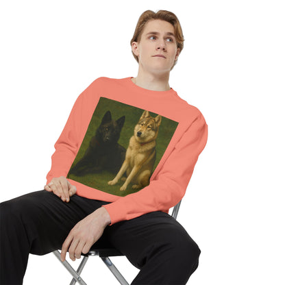 Odin & Thor Hybrid Legends Sweatshirt – Realistic Black & Tan Hybrids Graphic Crewneck