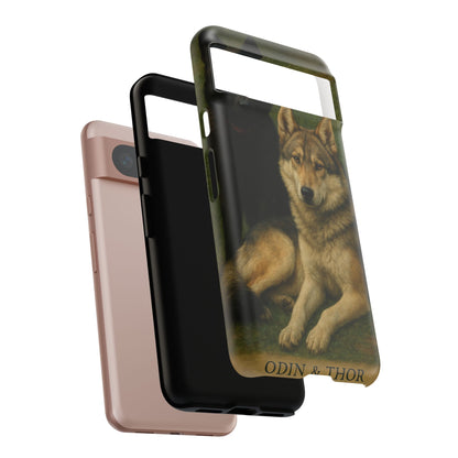 The Hybrids Legends Phone Case — Odin & Thor Vintage Canine Art Protective Cover