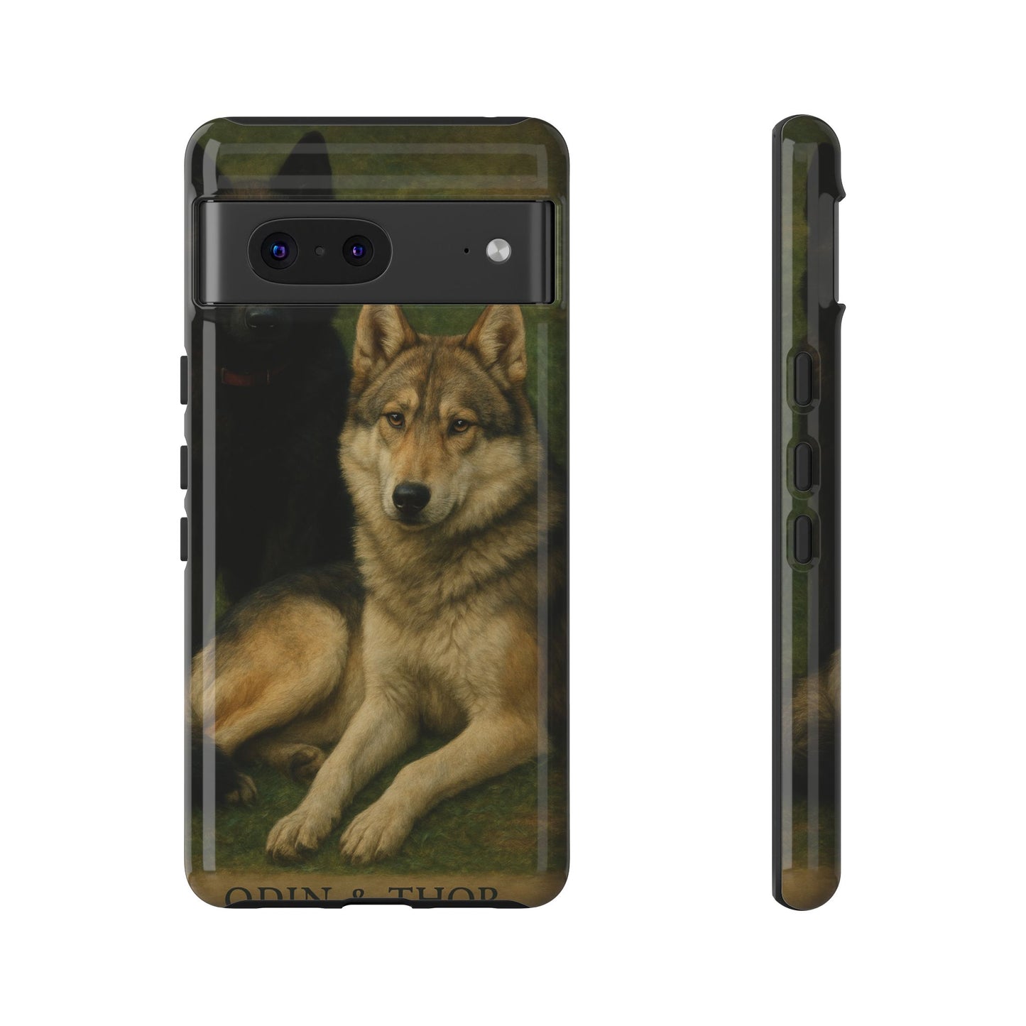The Hybrids Legends Phone Case — Odin & Thor Vintage Canine Art Protective Cover
