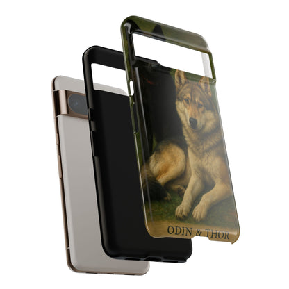The Hybrids Legends Phone Case — Odin & Thor Vintage Canine Art Protective Cover