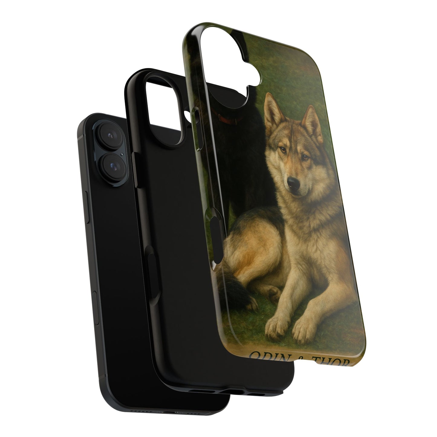 The Hybrids Legends Phone Case — Odin & Thor Vintage Canine Art Protective Cover