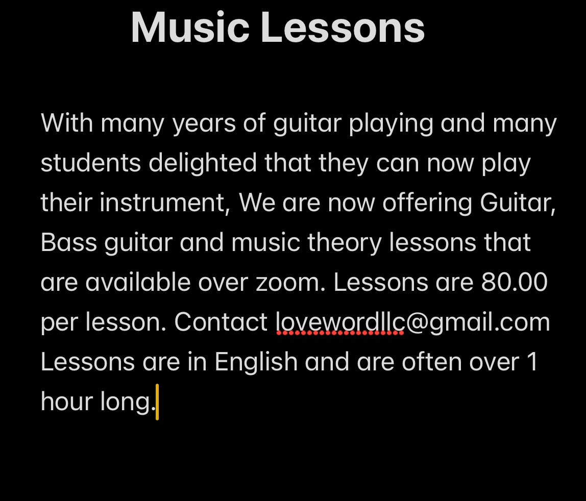 Guitar / Bass guitar lessons